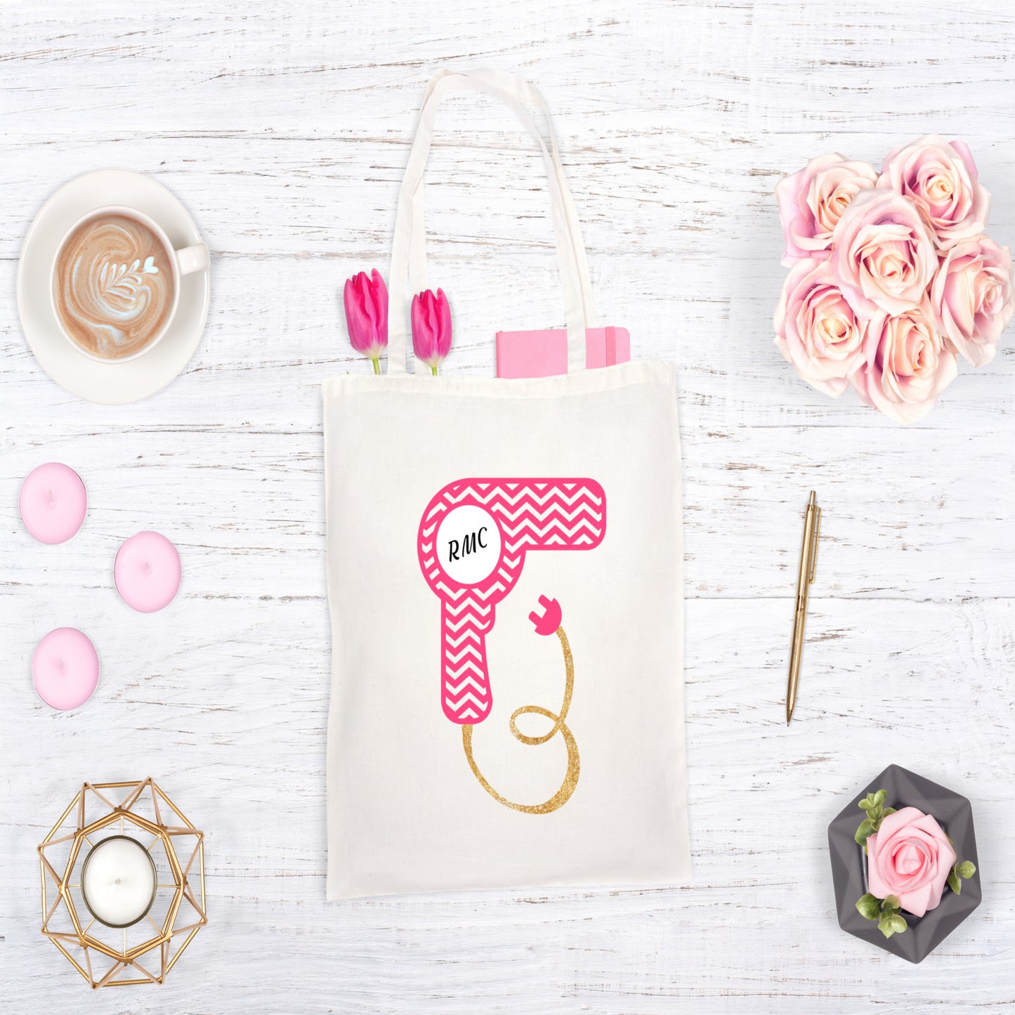 add your custom photo canvas mockup tote bag