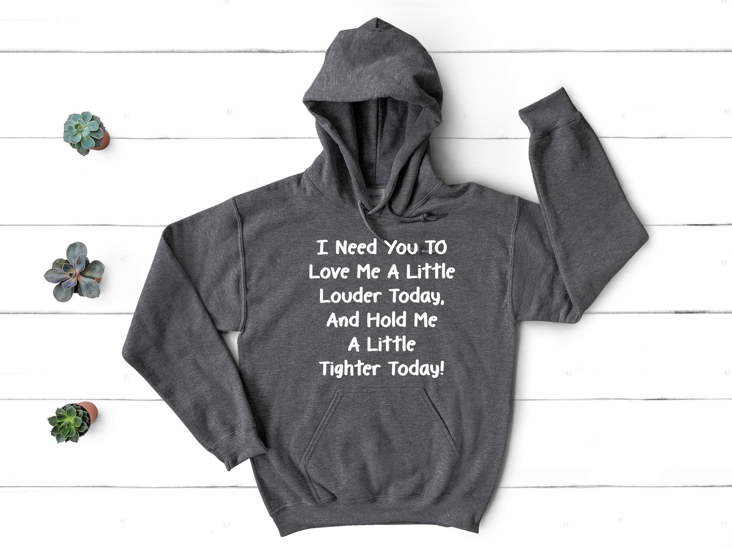 Grit City Rebel Dark Grey Hooded Long Sleeve Sweat hirt in unisex sizing Small to 3X