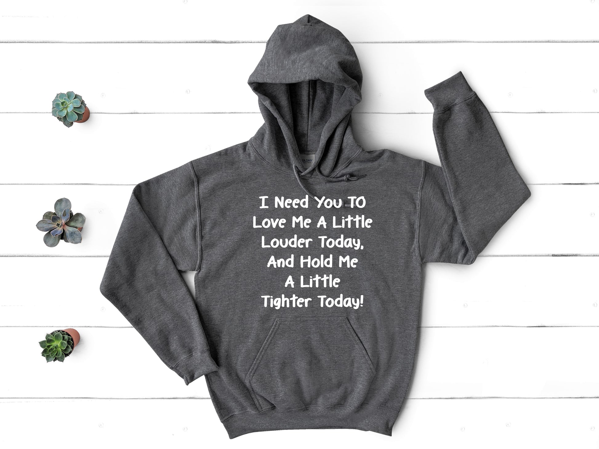 Grit City Rebel Dark Grey Hooded Long Sleeve Sweat hirt in unisex sizing Small to 3X