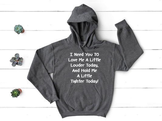 Grit City Rebel Dark Grey Hooded Long Sleeve Sweat hirt in unisex sizing Small to 3X