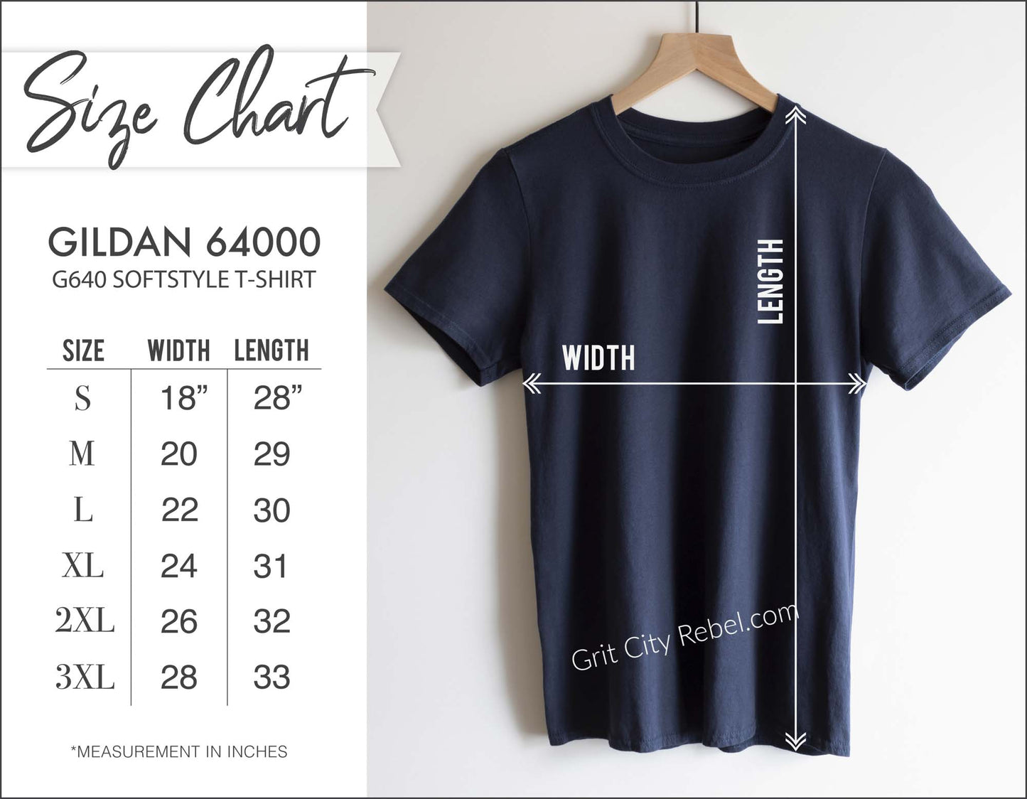 Grit City Rebel sizing unisex sizes small, medium, large, Xlarge, 2X, 3X