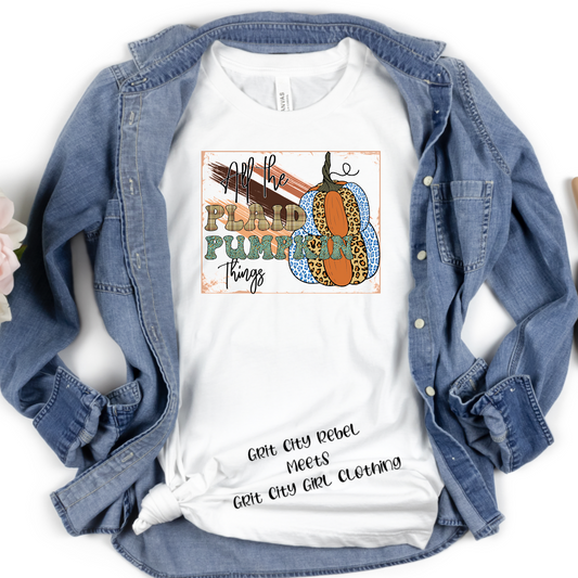 All the plaid pumpkin things shirt