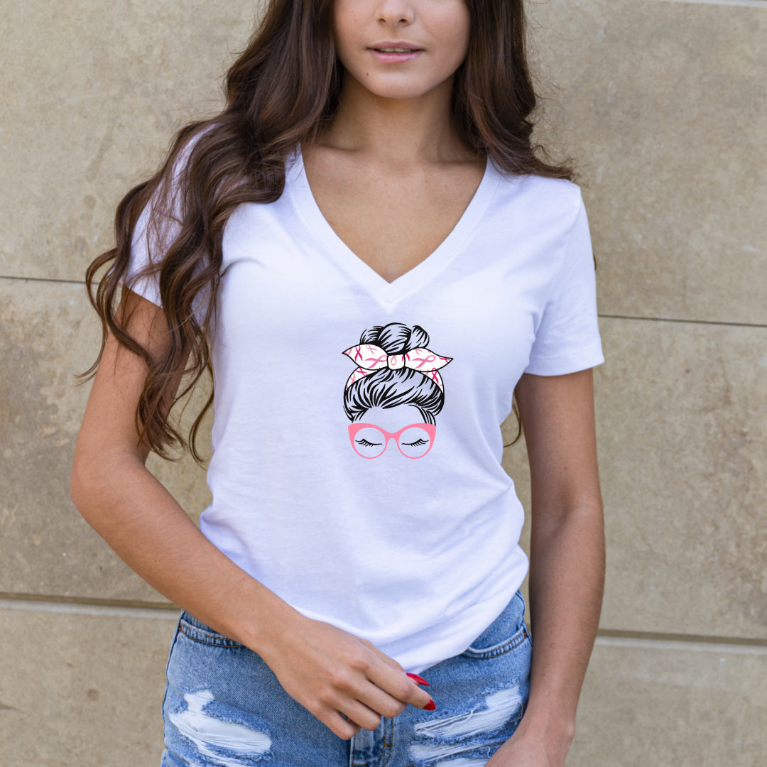 Hair in a bun - cancer support unisex Short Sleeve T-Shirt