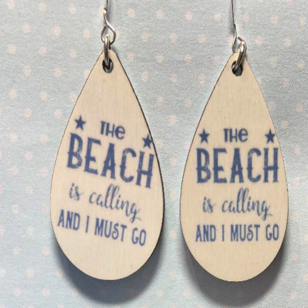 The Beach is Calling And I Must Go Earrings