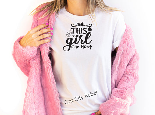 This Girl can hunt short sleeve unisex T-Shirt