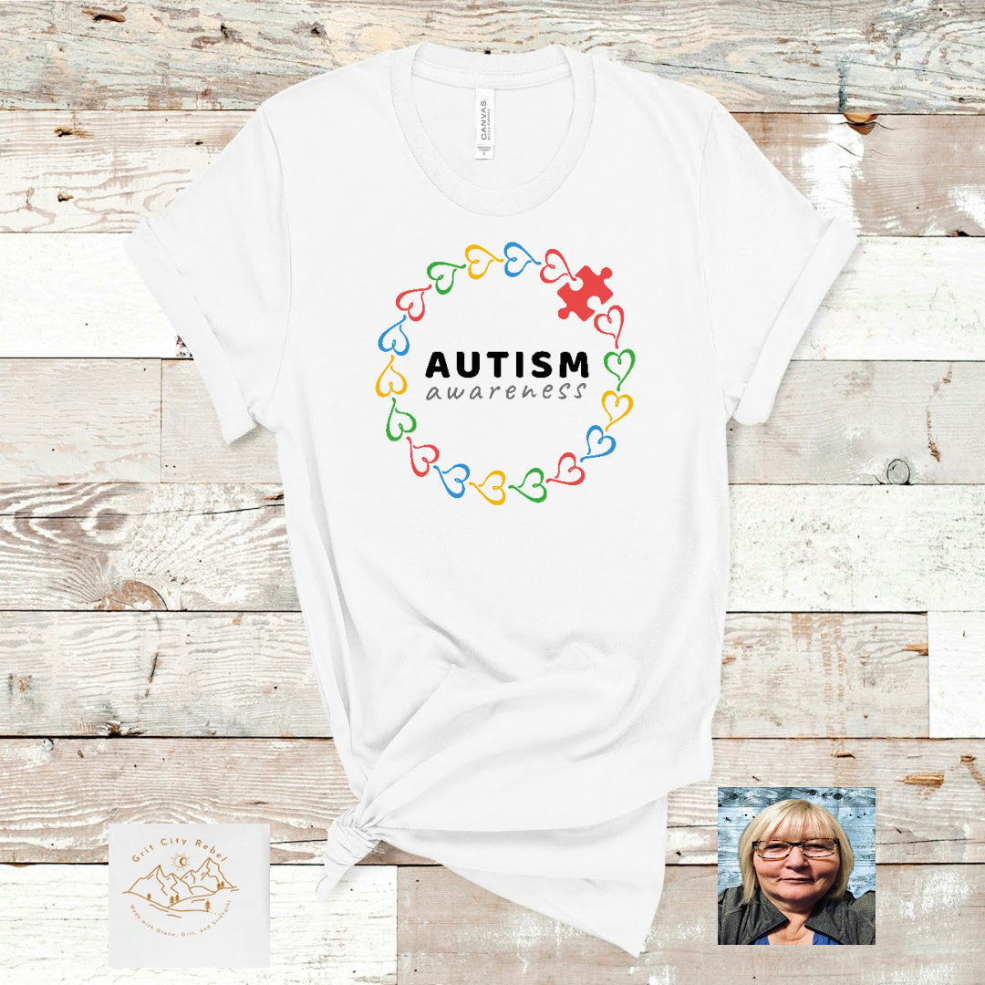Autism Heart Short sleeve Unisex T-Shirt