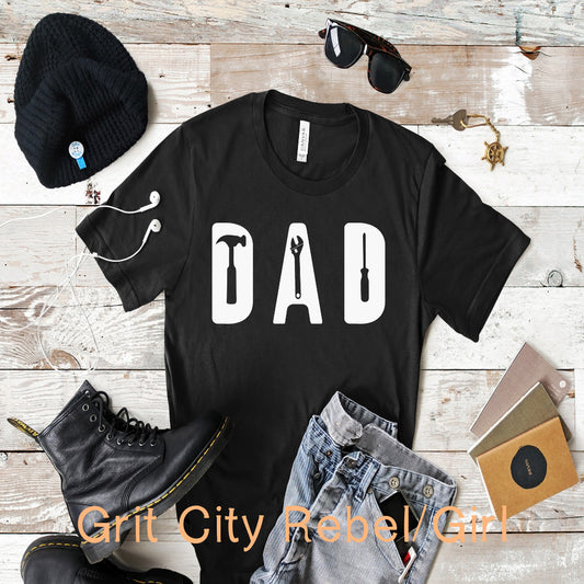 Dad with tools tshirt for dad