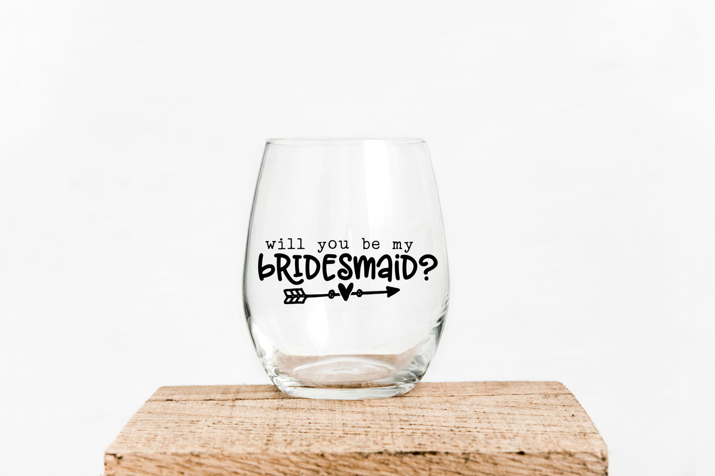 will you be my bridesmaid 15oz wine glass Grit City Rebel